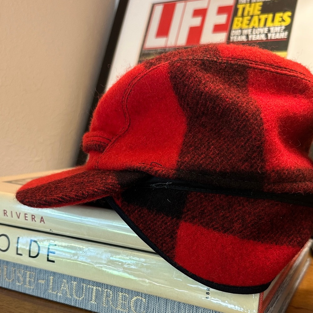 Filson Buffalo Check Wool Cap With Ear Flaps Size Xs View 2